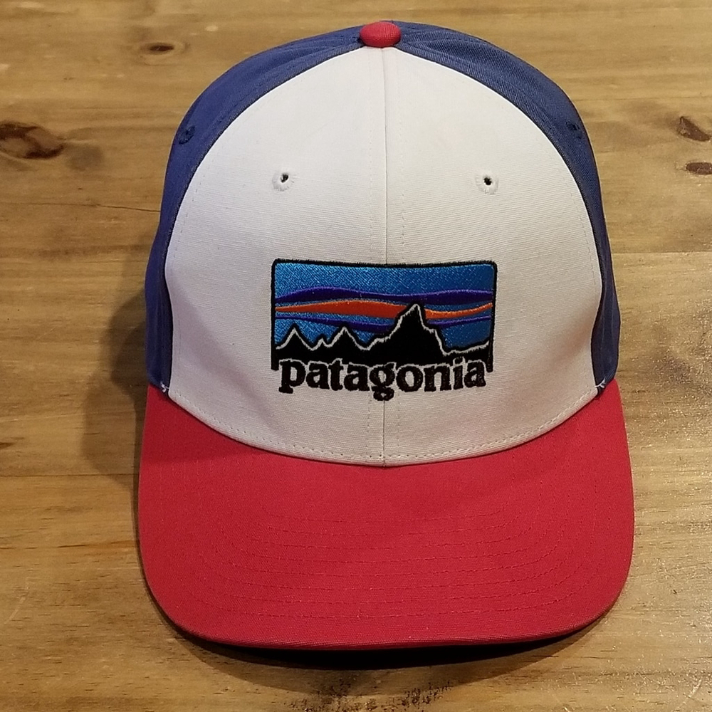Patagonia Hat Cap Snapback Red White Blue Outdoor Mountain Sky Logo One Size RWB